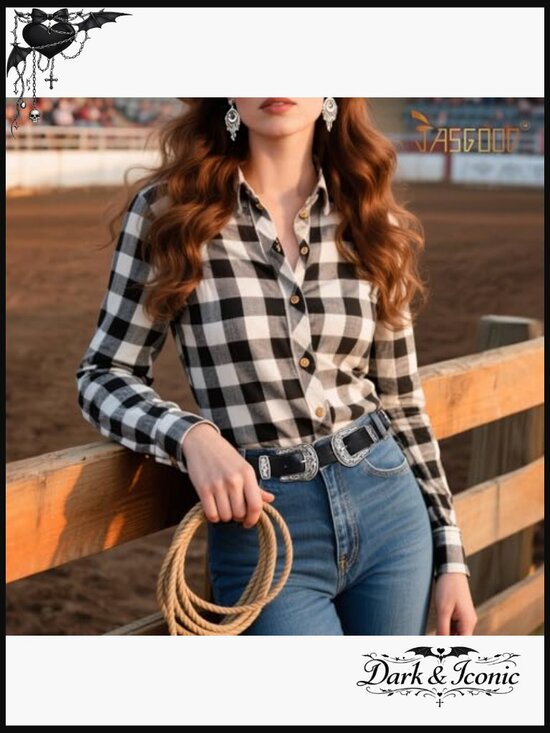 Double Buckle Western Belt - Adjustable Cowhide Leather Belt for Jeans Dresses main image 7